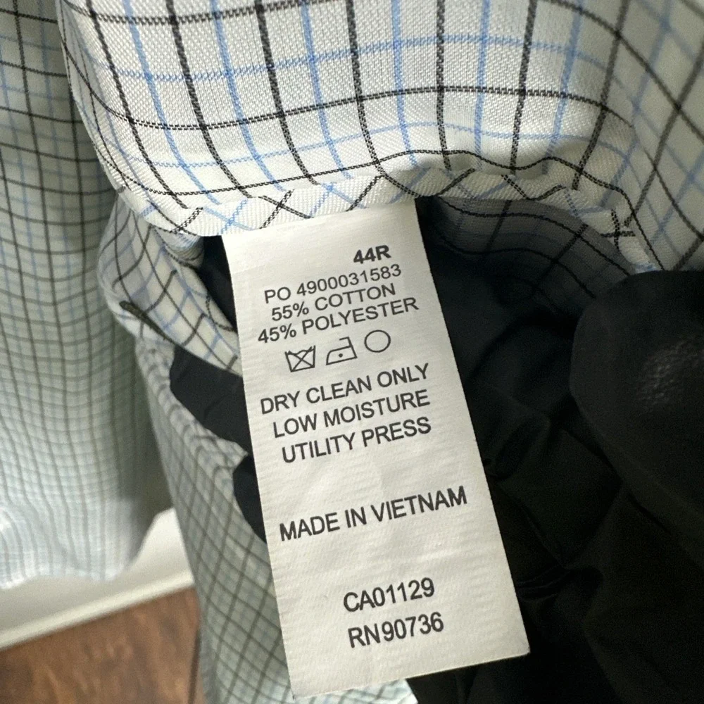 Lauren Ralph Lauren Jacket Mens 44R Black Blazer Sport Coat Faux Leather Classic